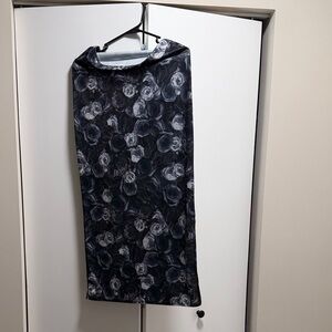 Floral Black and Gray Women's Skirt
